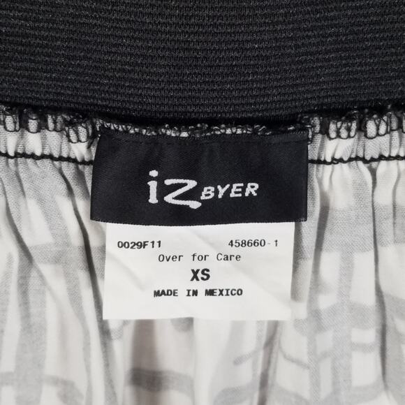 Vintage Mini Skirt Size XS Black/White Cotton Juniors/Big Girls Elastic Pockets - Picture 6 of 8